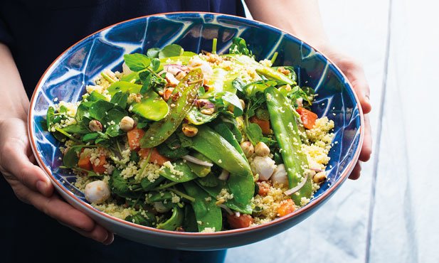 Ensalada de guisantes torcidos