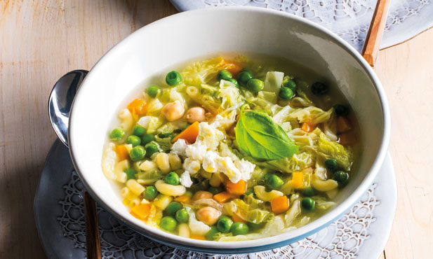 Sopa de verduras con masillas