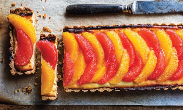 Tarta de cítricos con ricotta